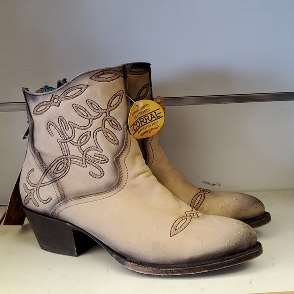 New Womens Corral G452 Embroidery Ankle 
